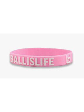 BALLISLIFE Basketball Silicone Bracelet Wristband Pink White Ball Is Life